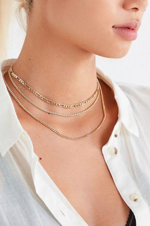 Großhandel Frauen Gold Kette Set