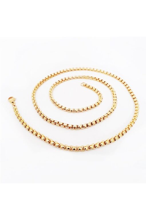 Toptan Unisex Gold Renk Alaşım Kolye - Görsel 2