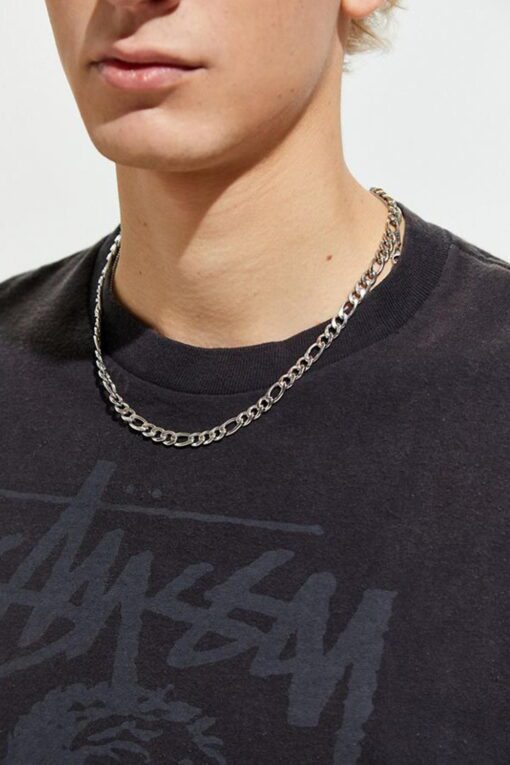 Wholesale Men's Shavin Silver Chain Men's Necklace