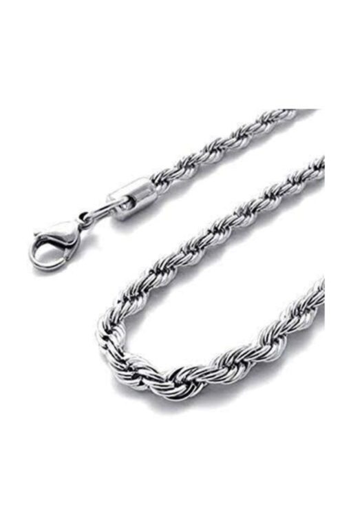 Großhandel Silber Farbe Twist Spirale Halskette 2mm/60cm