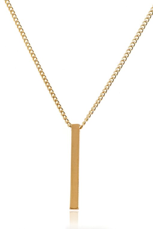 Großhandel Bar vergoldete Halskette 70 cm