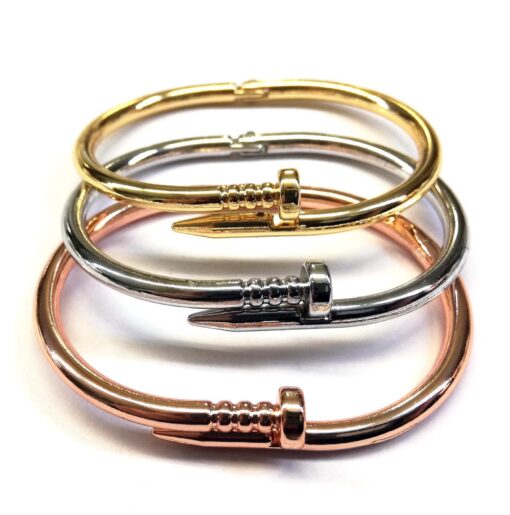 Großhandel Kombination Nagel-Armband Armband Klammer Rose-Gold-Silber Farbe