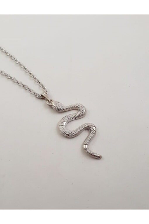 Grossiste Collier Serpent Figuré Couleur Argent