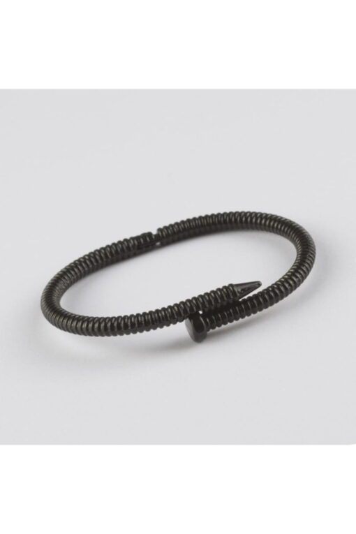 Wholesale spiral nail bracelet Matte Black
