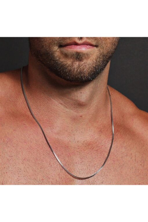 Großhandel herren Silber Farbe Halskette + Tag fuchsschwanz