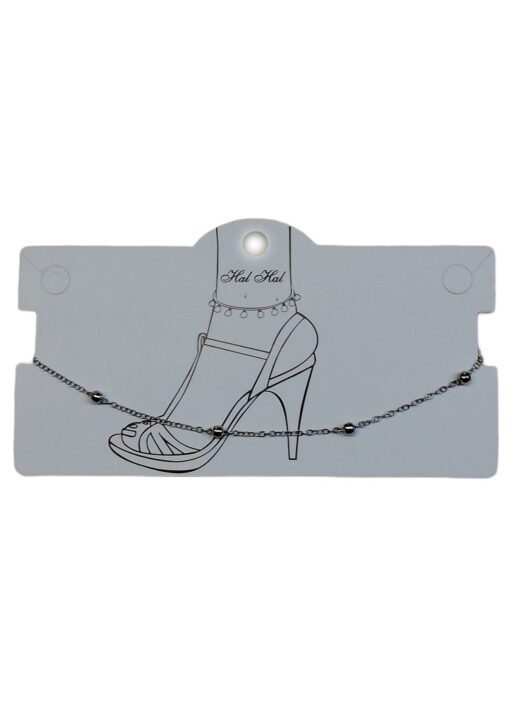 Оптовая продажа Dorika Top Ball Rhodium Silver Colour Chain Anklet