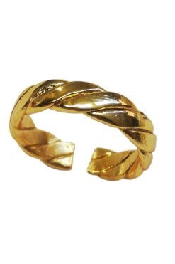 Wholesale Women's Gold Color Thick Twist Ring