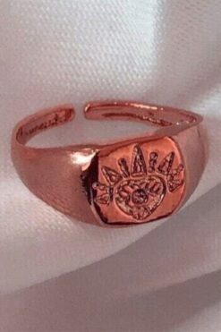 Wholesale Eye Detailed Minimal Ring Rose Colour