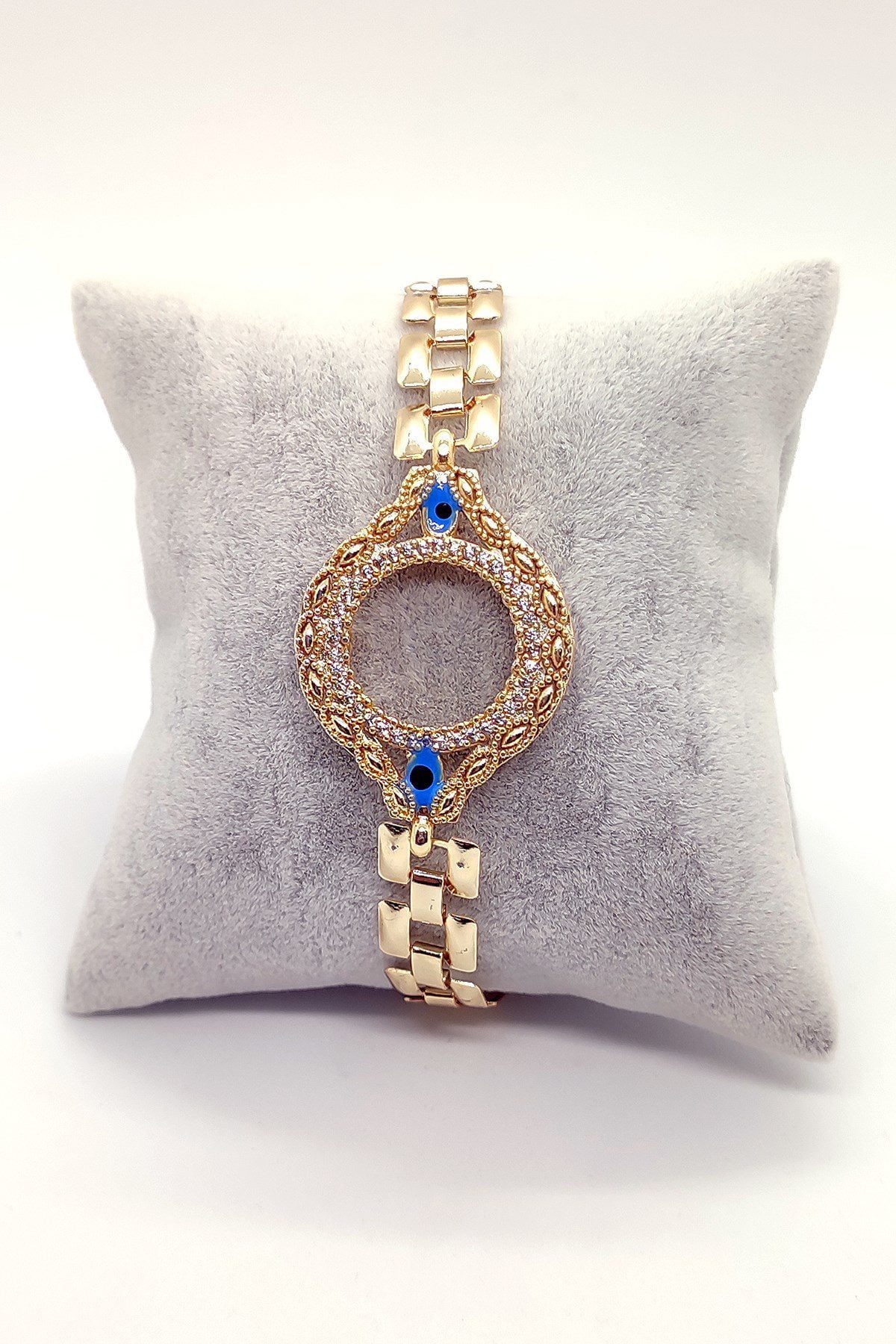 Toptan Altın Renk Zirkon Taşlı Çeyrek Altın Koyulan Bayan Bileklik Çerçeve 528 1 Großhandel Gold Farbe Zirkon Stein Viertel Gold Set frauen Armband Rahmen 528