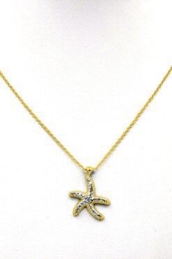 Toptan Altın Renk Zirkon Taşlı Kolye Deniz Yıldızı Kolye 3 77a2693fc0aa4a57a6449f43bdb3f598