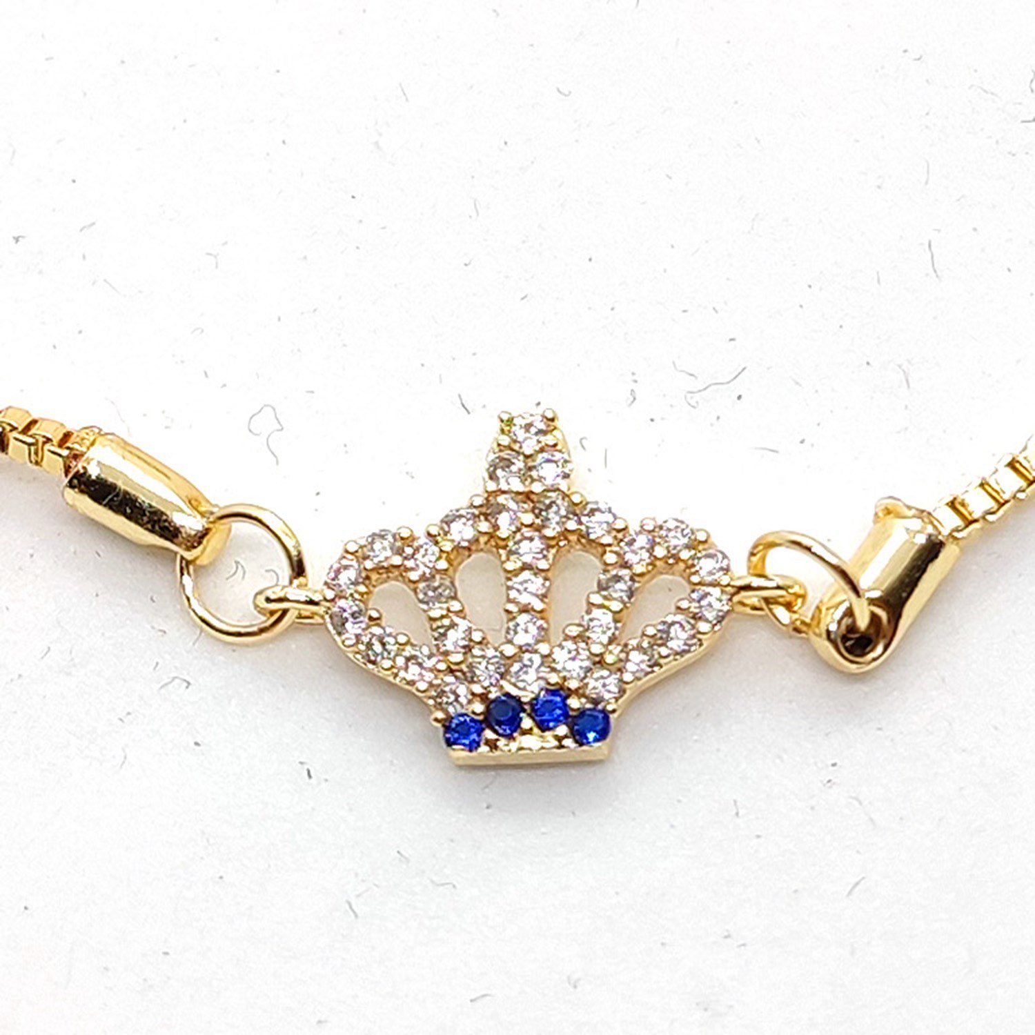 بالجملة سوار تاج الملك متعدد الأحجار الذهبية الملونة متعددة الأحجار مع أحجار الزركون 2 Toptan Altın Renk Zirkon Taşlı Çok Taşlı Kral Taçı Asansör Bileklik - الصورة 2