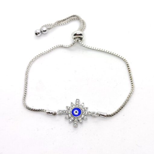 Grossiste Bracelet ascenseur en zircon émaillé couleur argent
