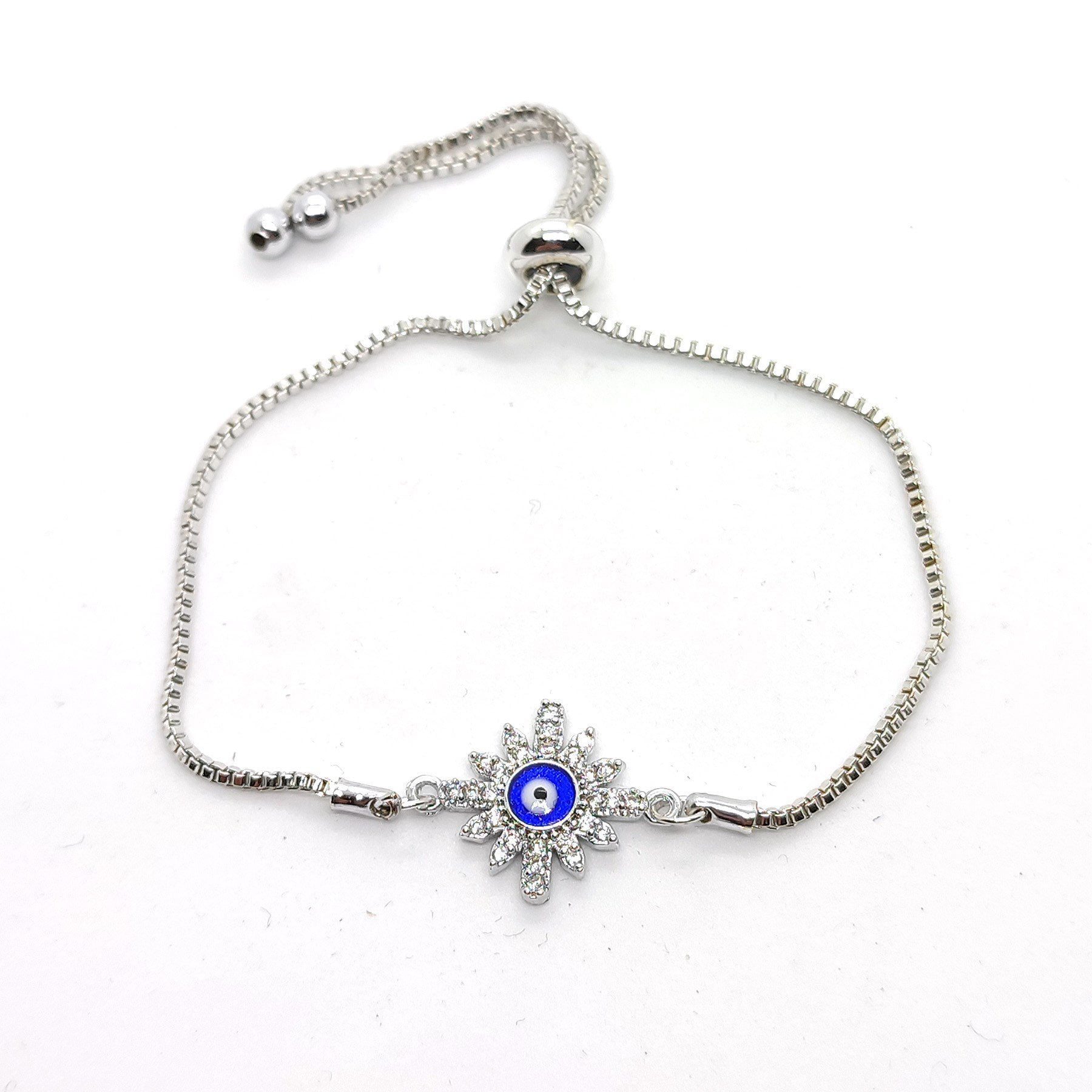 Grossiste Bracelet en argent couleur zircon émaillé 1 Grossiste Bracelet ascenseur en zircon émaillé couleur argent