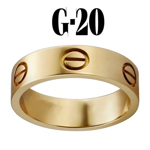 Großhandel Kartier Plain Ring Gold Farbe Nummer 20