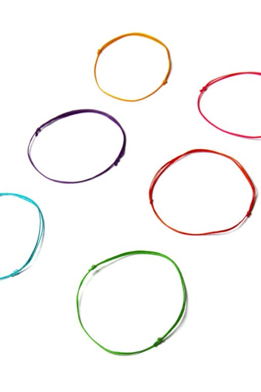 Toptan 6lı Renkli İp - Minimal Bileklik