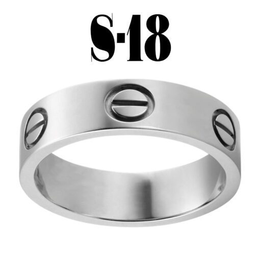 Wholesale Kartier Flat Ring Silver Colour Number 18