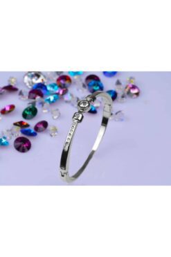 Bracelet manchette en pierre de couleur argent, vente en gros, 760