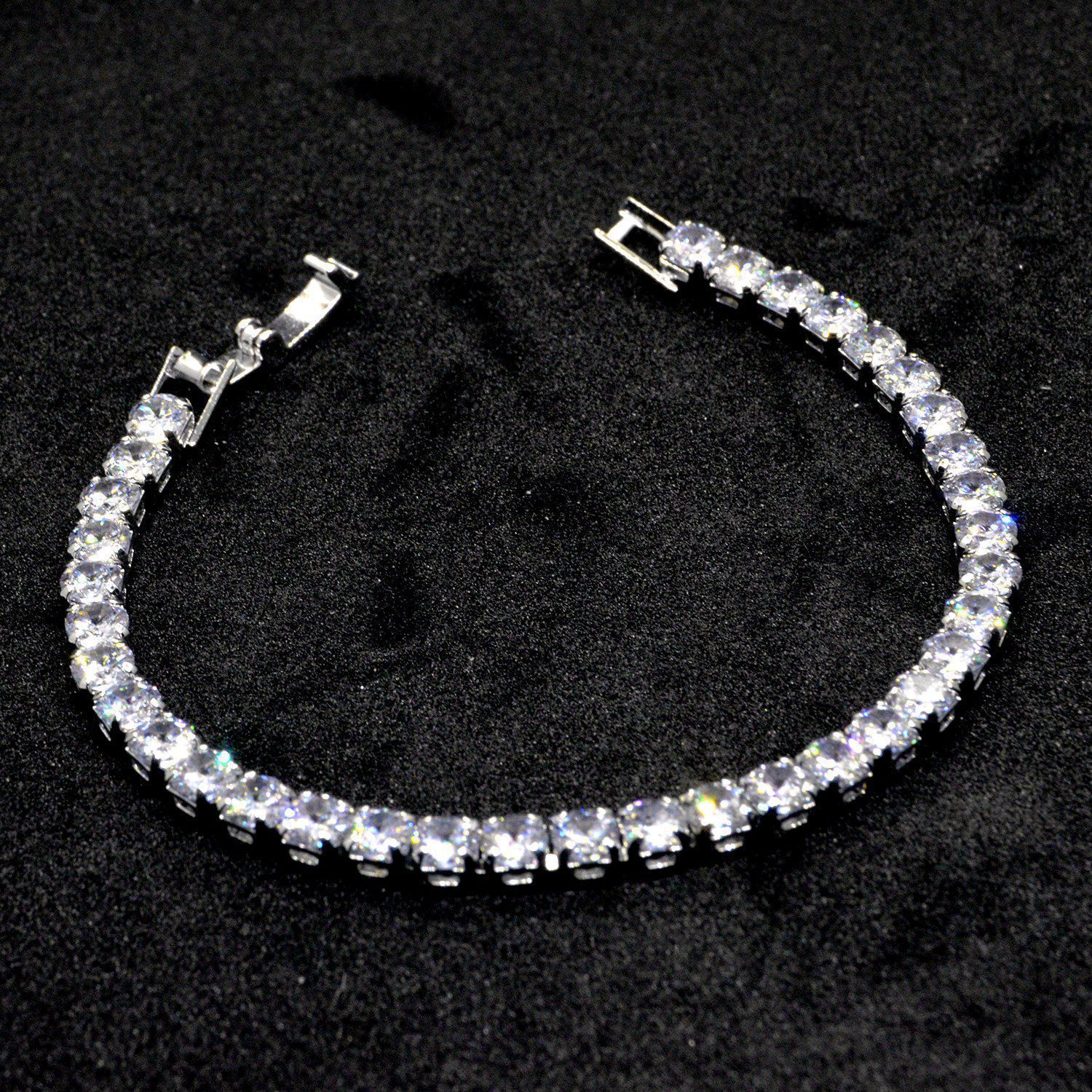 Оптовый браслет с серебряным цирконом и водным путем 764 4 Toptan Gümüş Renk Zirkon Taşlı Su Yolu Bileklik 764 — изображение 4