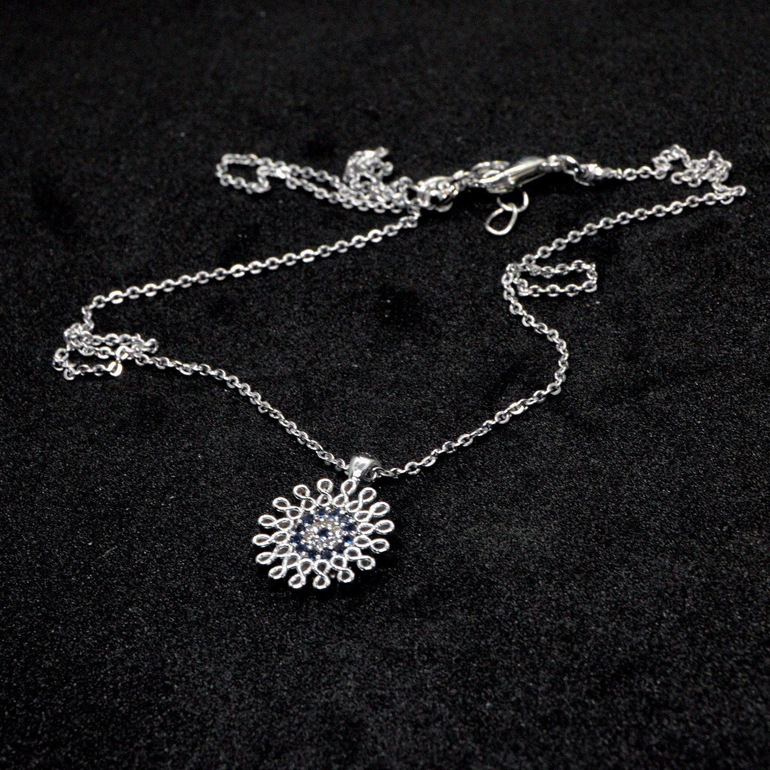 Toptan Gümüş Renk Zirkon Taşlı Yuvarlak Nazar Sonsuzluk Kolye 852 2 Toptan Gümüş Renk Zirkon Taşlı Yuvarlak Nazar Sonsuzluk Kolye 852 — изображение 2