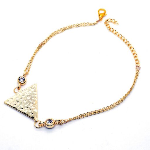 Großhandel Gold Farbe Dreieck Muster Figured Doppel Kette Armband 916