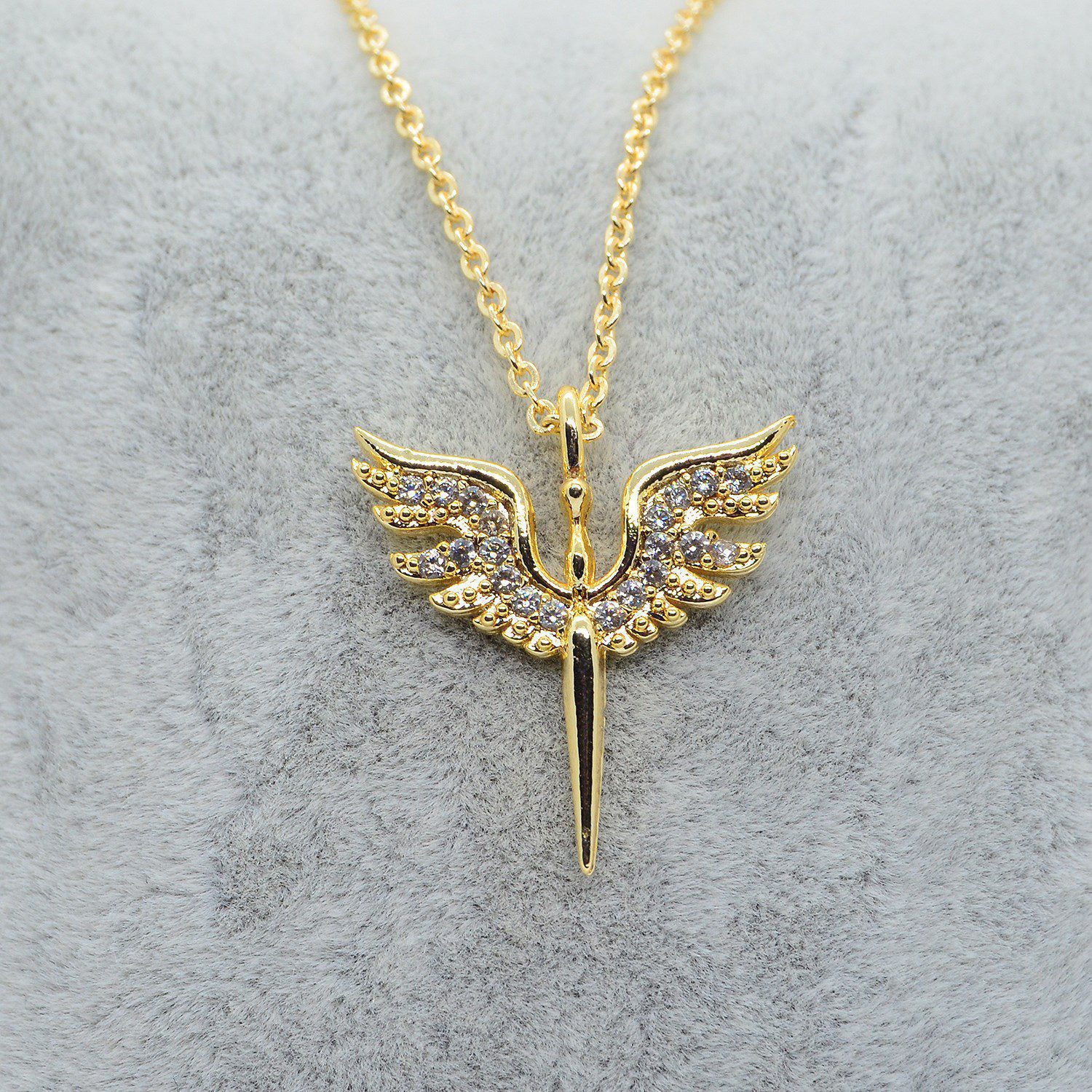 Wholesale Gold Color Zircon Stone Michael Necklace 775 1 Wholesale Gold Color Zircon Stone Michael Pendant 775