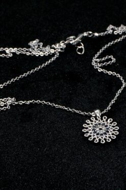 Toptan Gümüş Renk Zirkon Taşlı Yuvarlak Nazar Sonsuzluk Kolye 852 6 70ad41f5bbdf4416ad0f4eca94c3116c