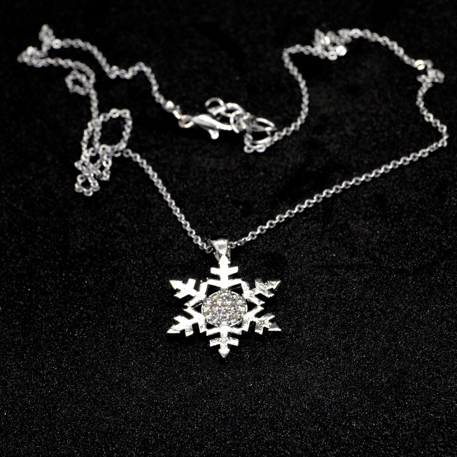 Toptan Gümüş Renk Zirkon Taşlı Büyük Kar Tanesi Kolye 849 2 Toptan Gümüş Renk Zirkon Taşlı Büyük Kar Tanesi Kolye  849 — изображение 2