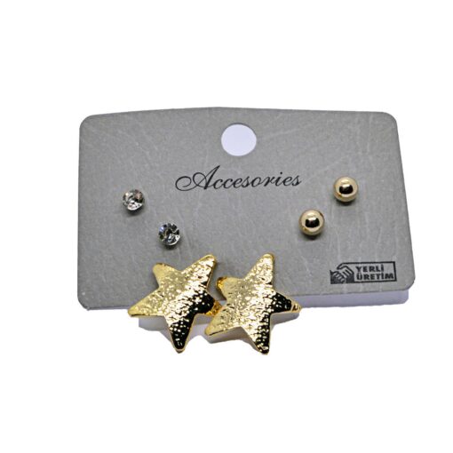 Großhandel Gold Farbe Kombination Ohrringe Stern 983