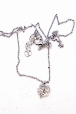 Toptan Gümüş Renk Zirkon Taşlı Yonca Beyaz Taşlı Kolye 934 10 6de32f2a27404e1492e6ca9fc82f664c