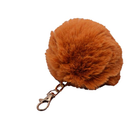 Großhandel Hellbrauner Plüsch-Pompon-Schlüsselanhänger 977
