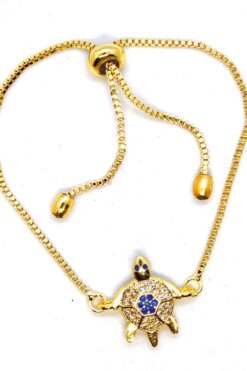 Toptan Altın Renk Laciver Beyaz Taşlı Kaplumbağa Asansör Bileklik 921 3 90b8ebc4808d43f98ed2818b2b547e52