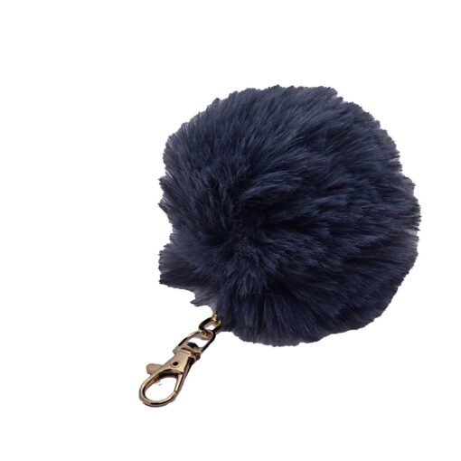 Großhandel Marineblau Farbe Plüsch Pompom Schlüsselanhänger 978
