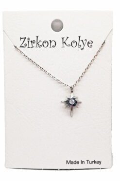 Toptan Gümüş Renk Zirkon Taşlı Kuyruklu Kutup Yıldızı Kolye 1118 4 7b884094dc894d01a5e845bcbfcaf430