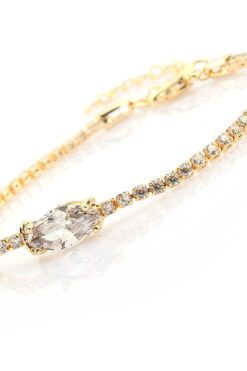 Toptan Altın Renk Zirkon Bileklik - 1295 3 15b0ae3449dc4e128802659161401cda