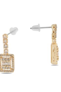 Toptan Altın Renk Şerit Sallantılı Çivili Zirkon Küpe - 1323 3 34cb7cb41a124b85894792f1ca1dd594