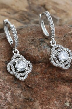 Toptan Gümüş Renk Menğeç Zirkon Küpe -1241 5 524f42570a244bab845ac02efa1c4c97