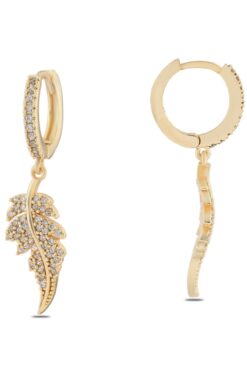 Toptan Altın Renk Mengeç Sallantılı Zirkon Küpe - 1357 3 5769b714459642a5aad23ff392174fc8