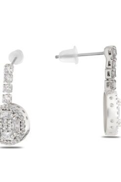 Toptan Gümüş Renk Şerit Sallantılı Çivili Zirkon Küpe - 1322 3 b2017a1bf75545d8bdcd721dd3b39ee9