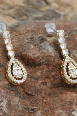 Toptan Altın Renk Çivi Zirkon Küpe - 1260 5 cd73d00055ae460c8c271f2cc05d4483