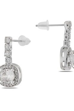 Оптовые серебряные серьги Mengec Zircon - 1243 4 cd76973c8bff4e25a1cbd7bf04c67b92