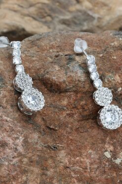 Toptan Gümüş Renk Menğeç Zirkon Küpe - 1249 5 d610798333a84eeca0133c1071f8d66e