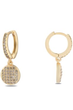 Toptan Altın Renk Mengeç Sallantılı Zirkon Küpe - 1349 3 d743dab777fd4a929fee49140aeccdb4