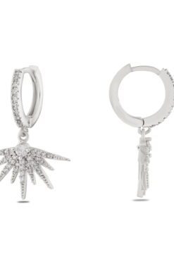 Toptan Gümüş Renk Mengeç Sallantılı Zirkon Küpe - 1352 3 e277df71aa864b45a1de252d371925d8