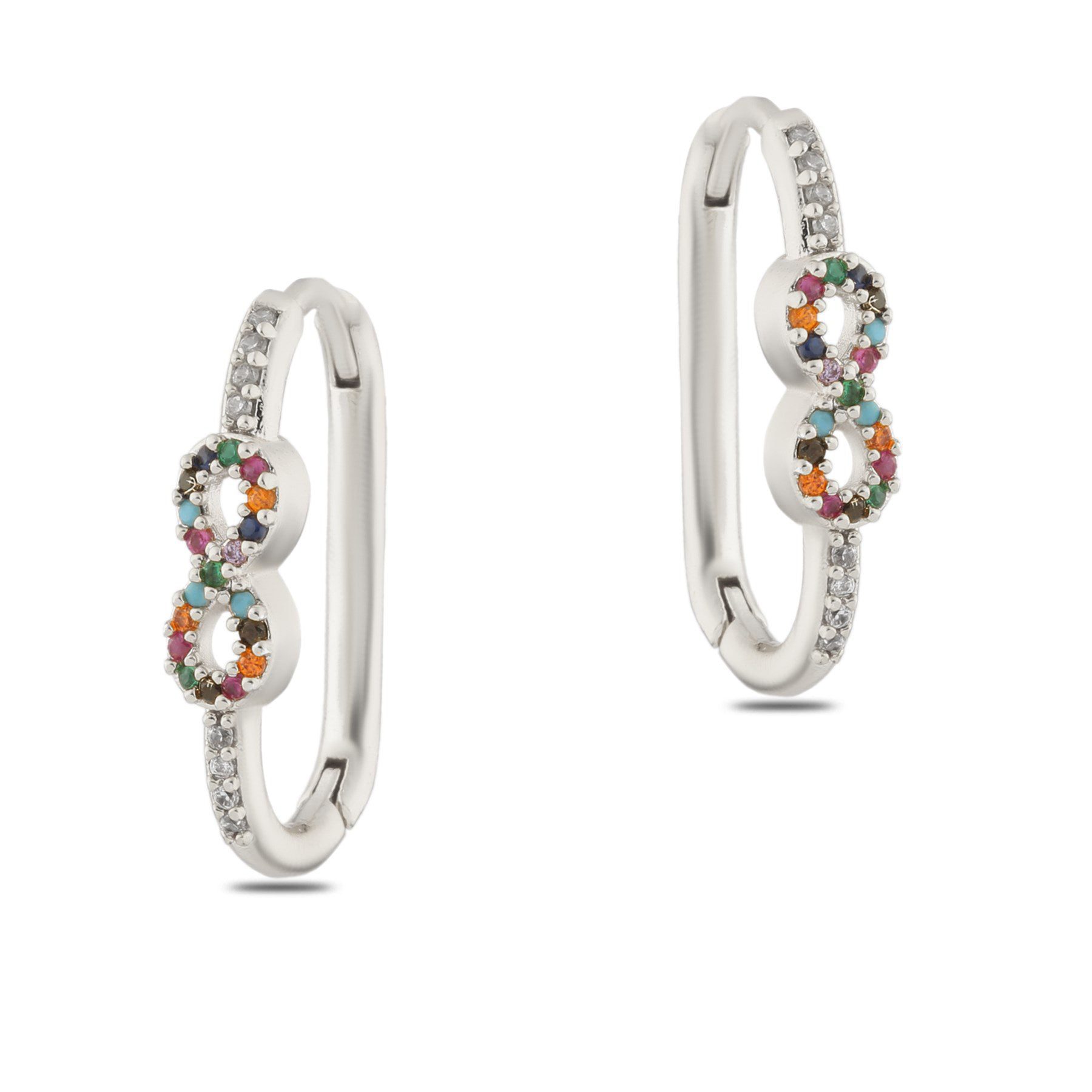 Toptan Gümüş Renk Zirkon Küpe - 1368 1 Toptan Gümüş Renk Zirkon Küpe - 1368