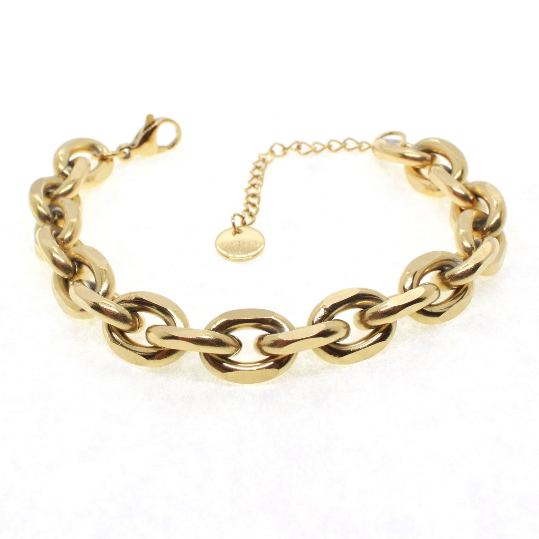 Toptan Altın Renk Somon Model Unisex Çelik Bileklik - 1640 2 Toptan Altın Renk Somon Model Unisex Çelik Bileklik - 1640 - الصورة 2