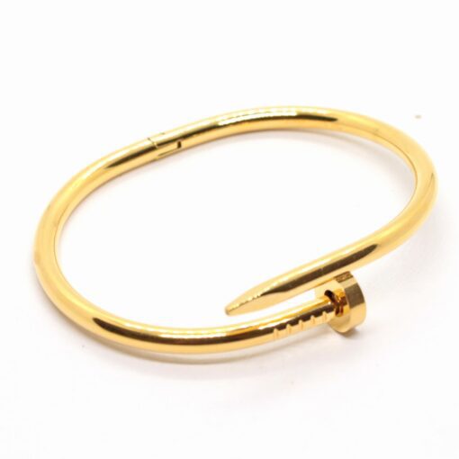 Bracelet manchette unisexe en acier couleur or, vente en gros - 1474