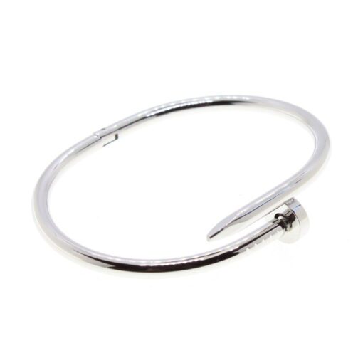 Toptan Gümüş Renk Unisex Çelik Çivi Kelepçe Bileklik - 1538 – Bild 2
