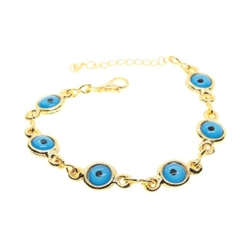 Bracelet mauvais œil couleur or en gros - 1537