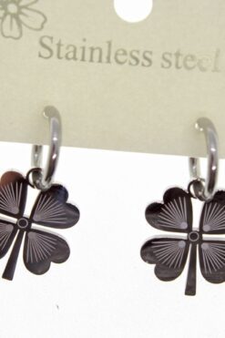 Toptan Gümüş Renk Yonca Sallantılı Çelik Küpe - 1597 3 91d70d518ccf44629b57f60efada4984