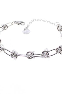 Toptan Gümüş Renk Düğüm Model Unisex Çelik Bileklik - 1654 3 b780957dcf80401791776f30c3df2ffb